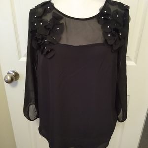 ECI NY black blouse